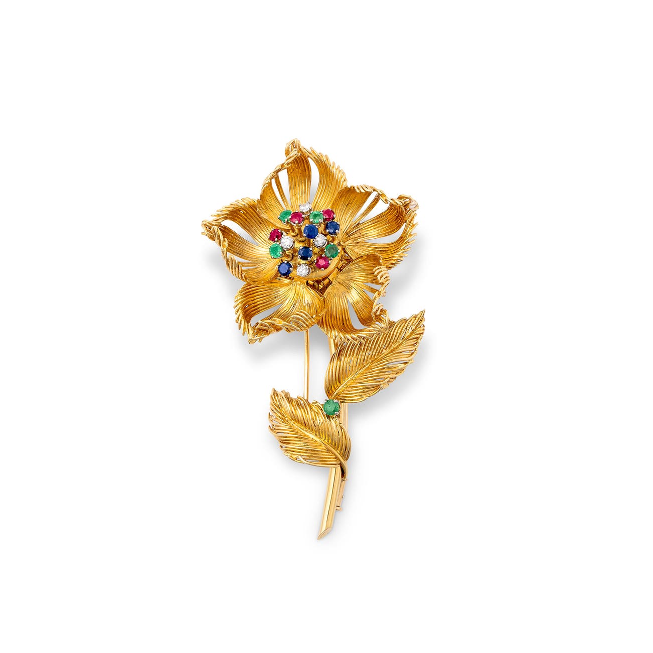 <p><strong>CARTIER</strong> <em>Gold, diamond and gem-set brooch,</em> CHF6,000&ndash;10,000</p>
