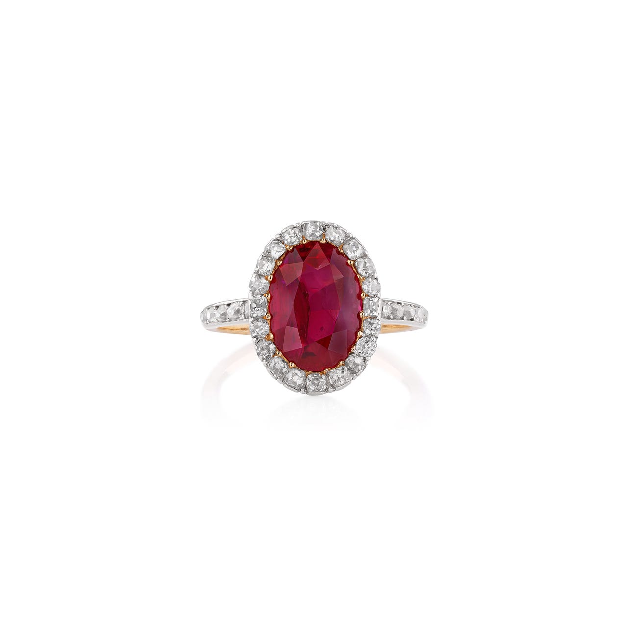 <p><strong>CHAUMET</strong> <em>Ruby and diamond ring, </em>CHF95,000–140,000</p>