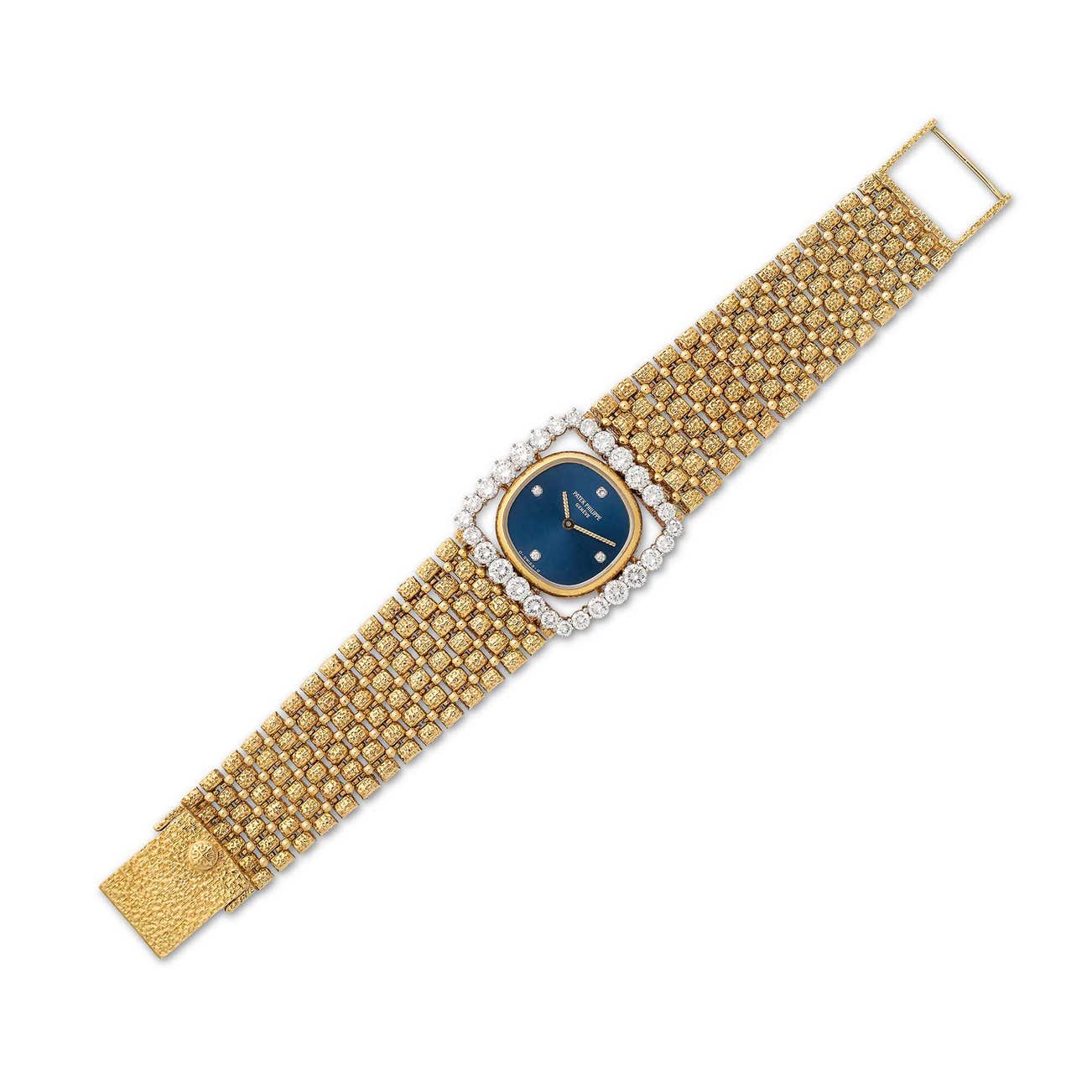 <p><strong>PATEK PHILIPPE</strong> <em>Diamond and gold wristwatch,</em> CHF10,000&ndash;20,000</p>
