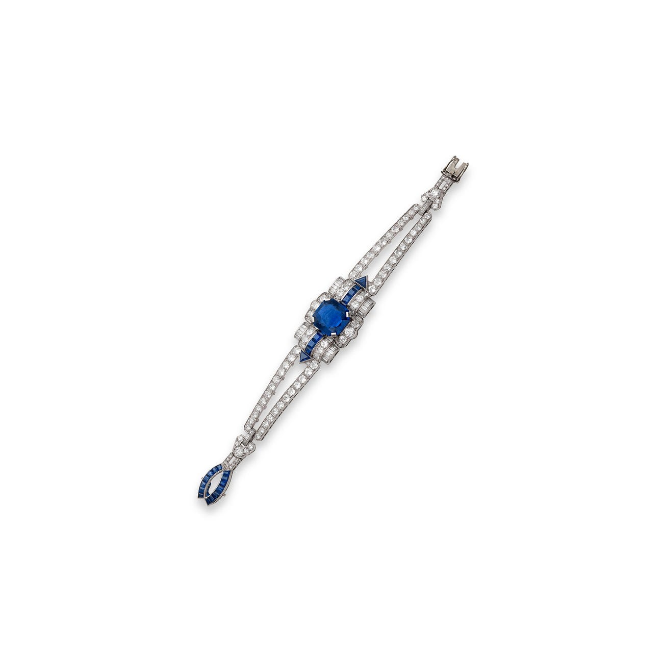 <p><strong>CHAUMET</strong> <em>Sapphire and diamond bracelet</em>, circa 1938</p>