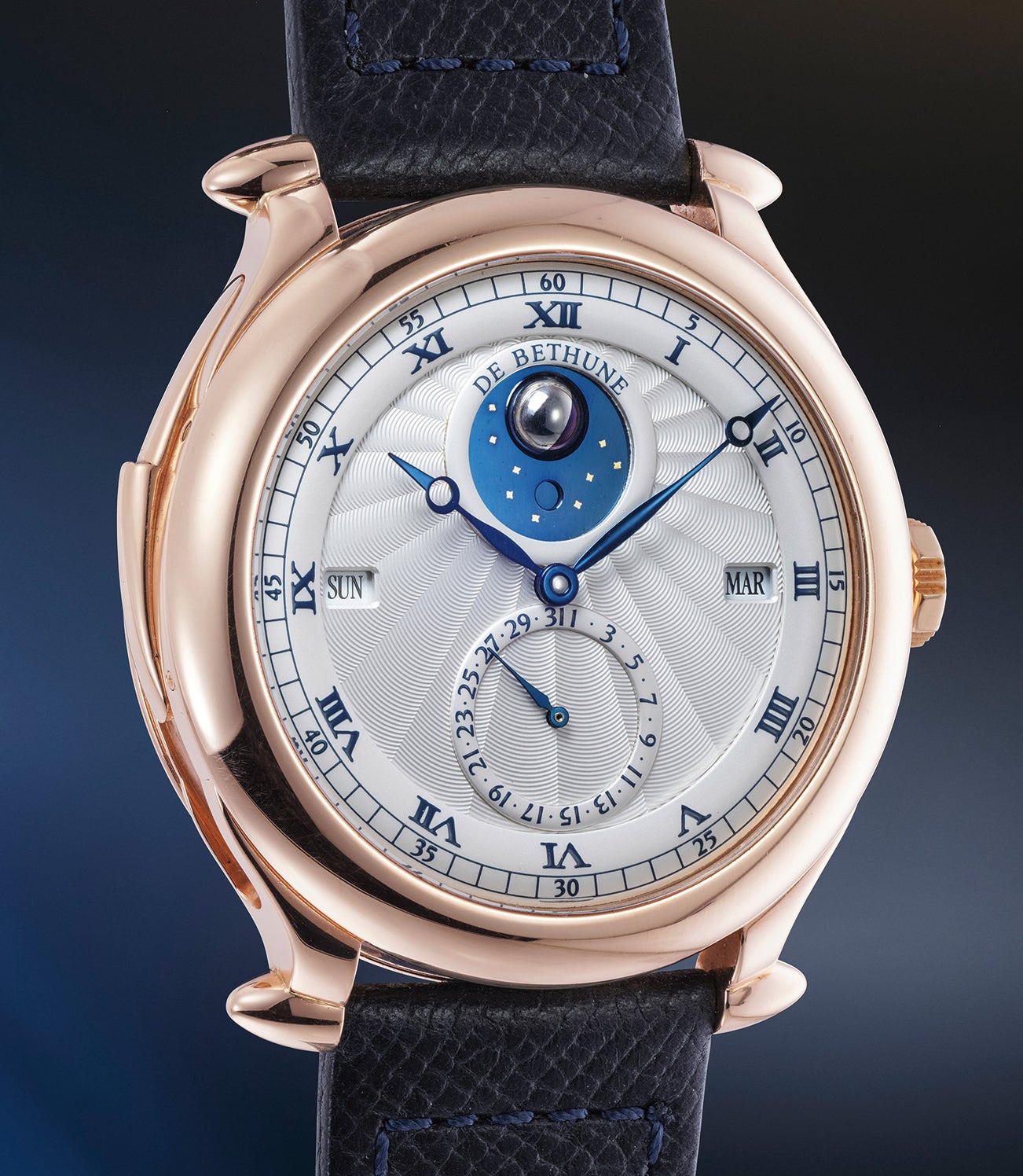 A captivating and impressive unique pink gold perpetual calendar