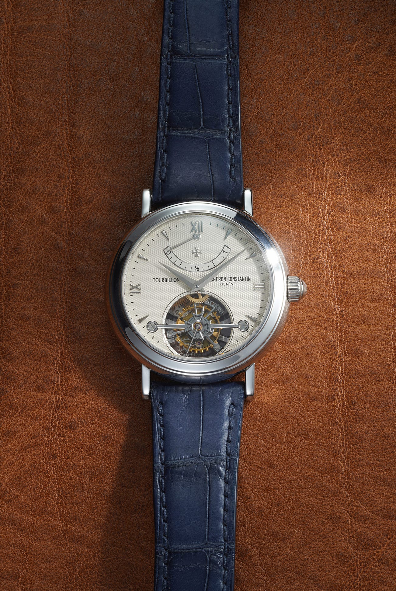 <p><strong>VACHERON CONSTANTIN</strong> <em>Patrimony Tourbillon Ref. 30050 in platinum</em>, CHF20,000&ndash;40,000</p>
