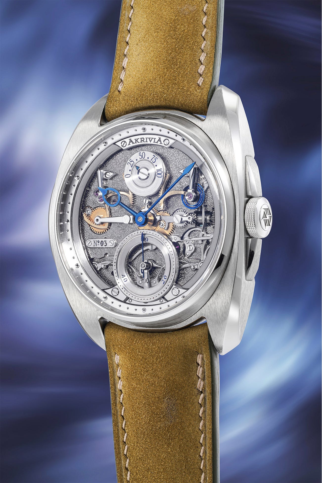 <p><strong>AKRIVIA</strong> <em>AK-06 in stainless steel. One of only 25 pieces made in this material,</em> CHF350,000&ndash;700,000</p>
