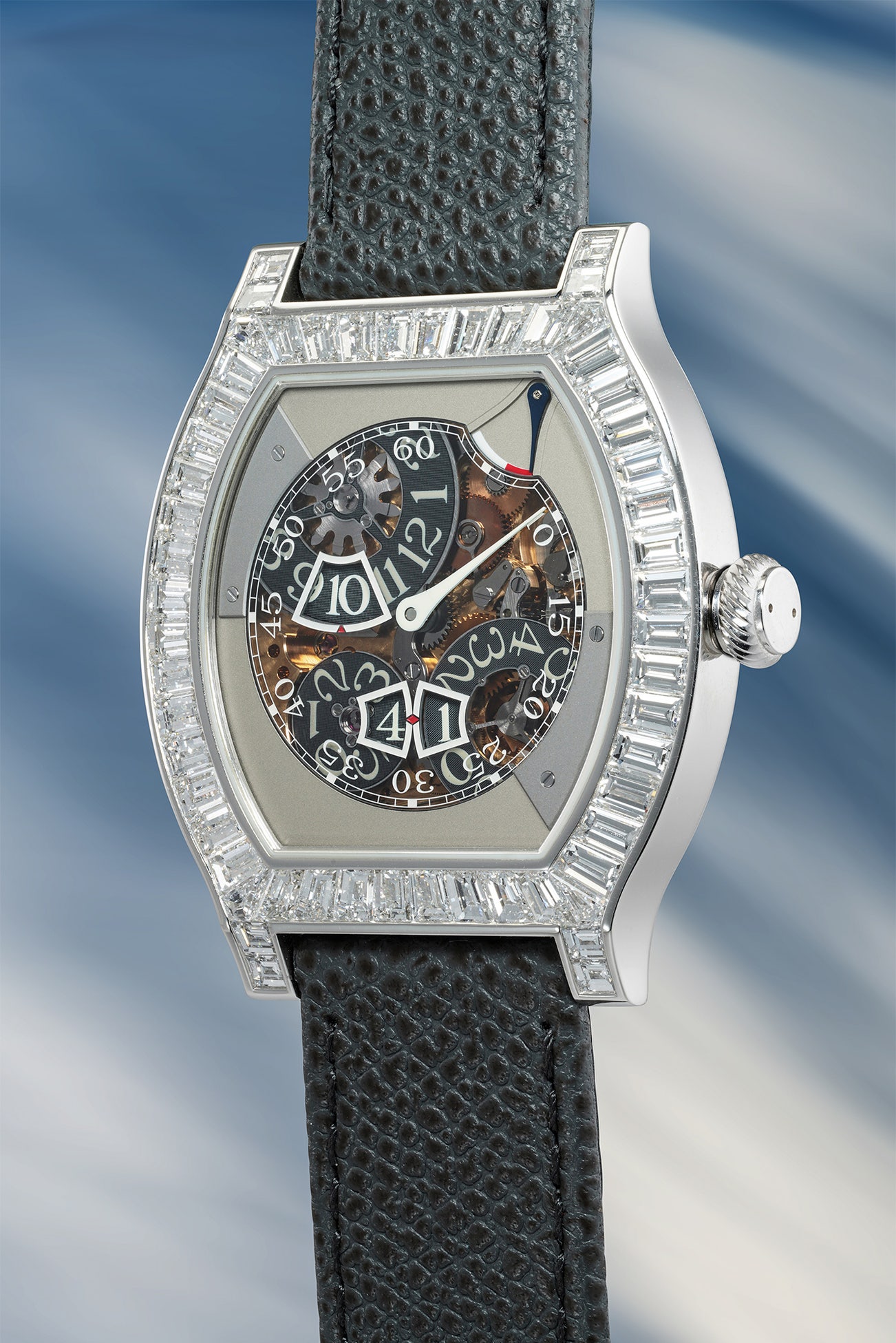 <p><strong>F.P.JOURNE</strong> <em>Vagabondage III in platinum and diamonds,</em> CHF350,000–700,000</p>