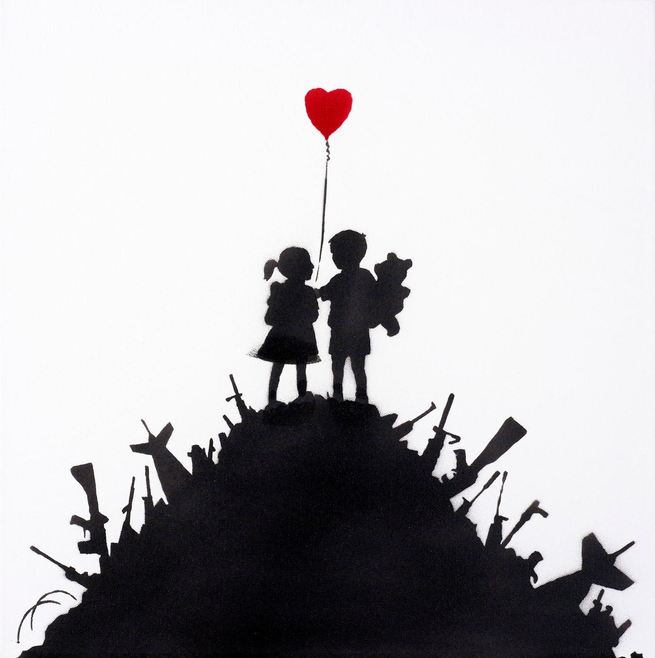 <p><strong>BANKSY</strong> <em>Kids on Guns</em>, 2003</p>