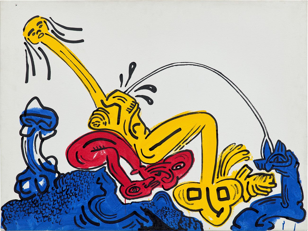 <p><strong>KEITH HARING&nbsp;</strong><em>RED-YELLOW-BLUE #6 (PORTRAIT OF TERESA),&nbsp;</em>1987</p>
