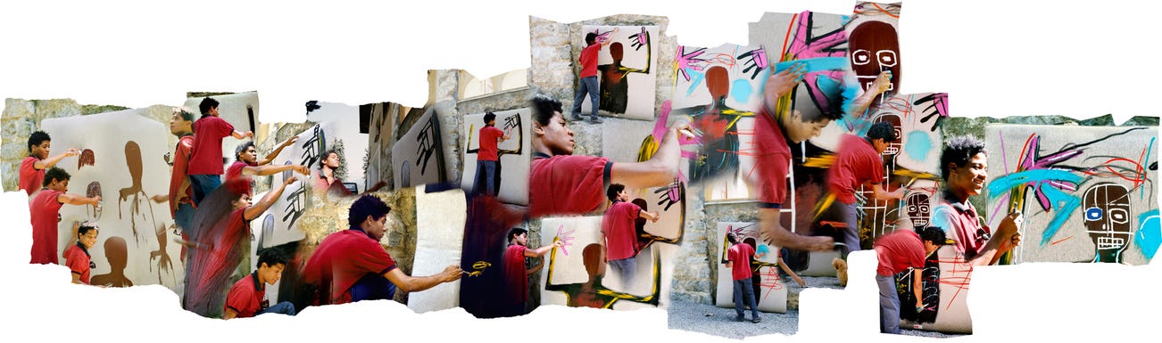 <p><strong>LEE JAFFE</strong> <em>Jean-Michel Painting in St. Moritz</em>, 1983-2018</p>
