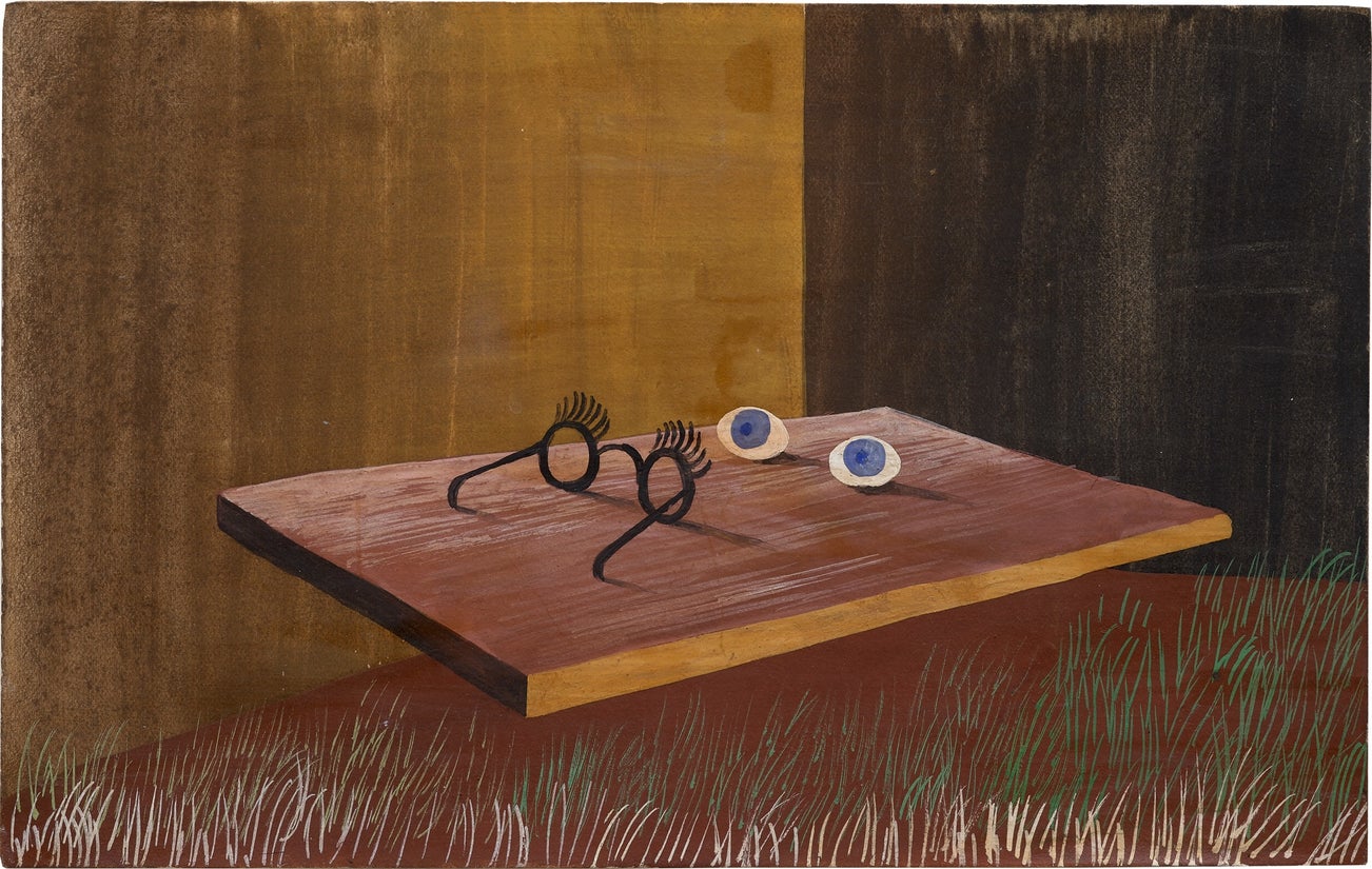<p><strong>REMEDIOS VARO</strong> <em>Ojos sobre la mesa</em>, Executed in 1935</p>
