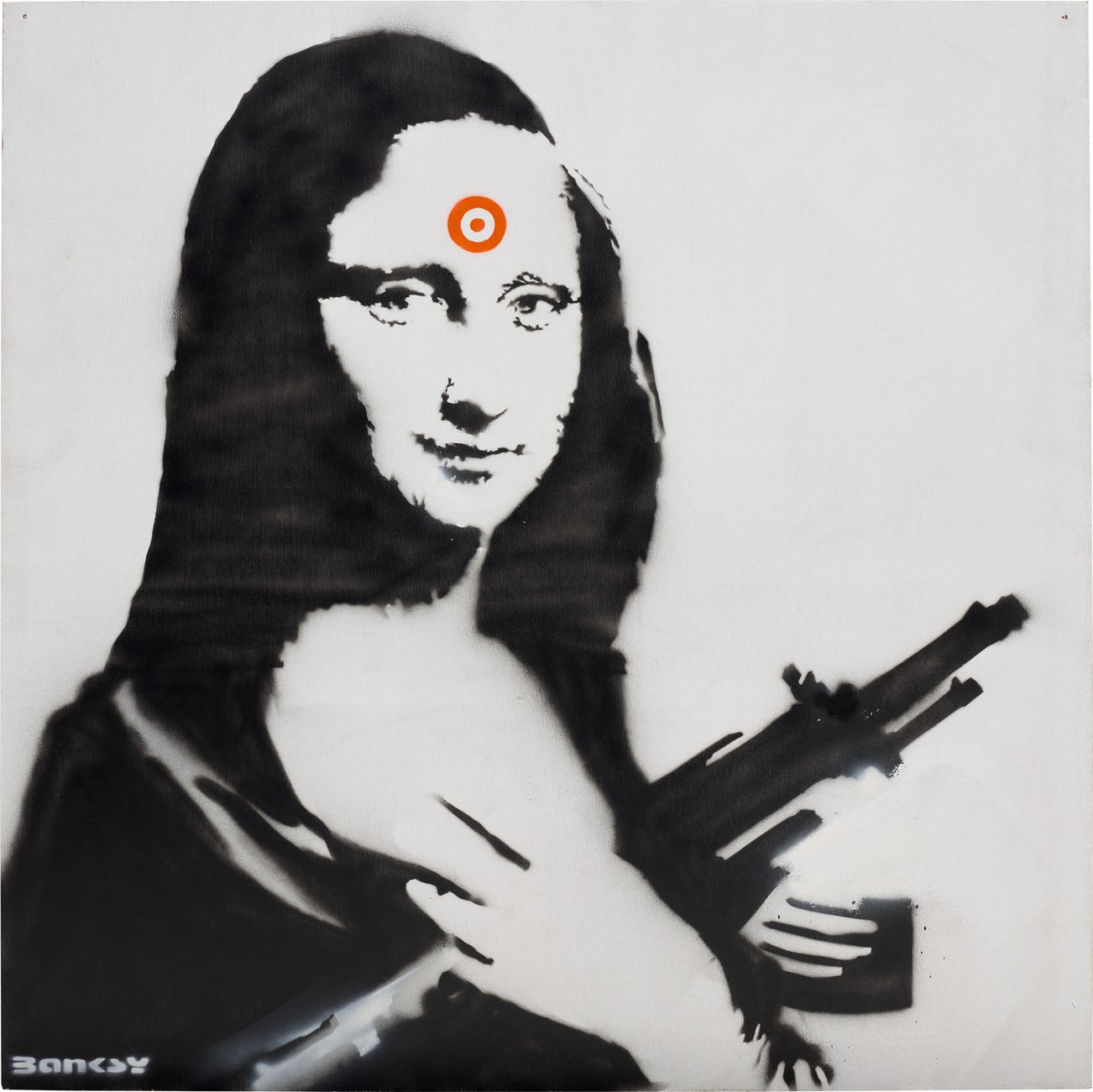 <p><strong>BANKSY</strong> <em>Mona Lisa,</em> 2000</p>