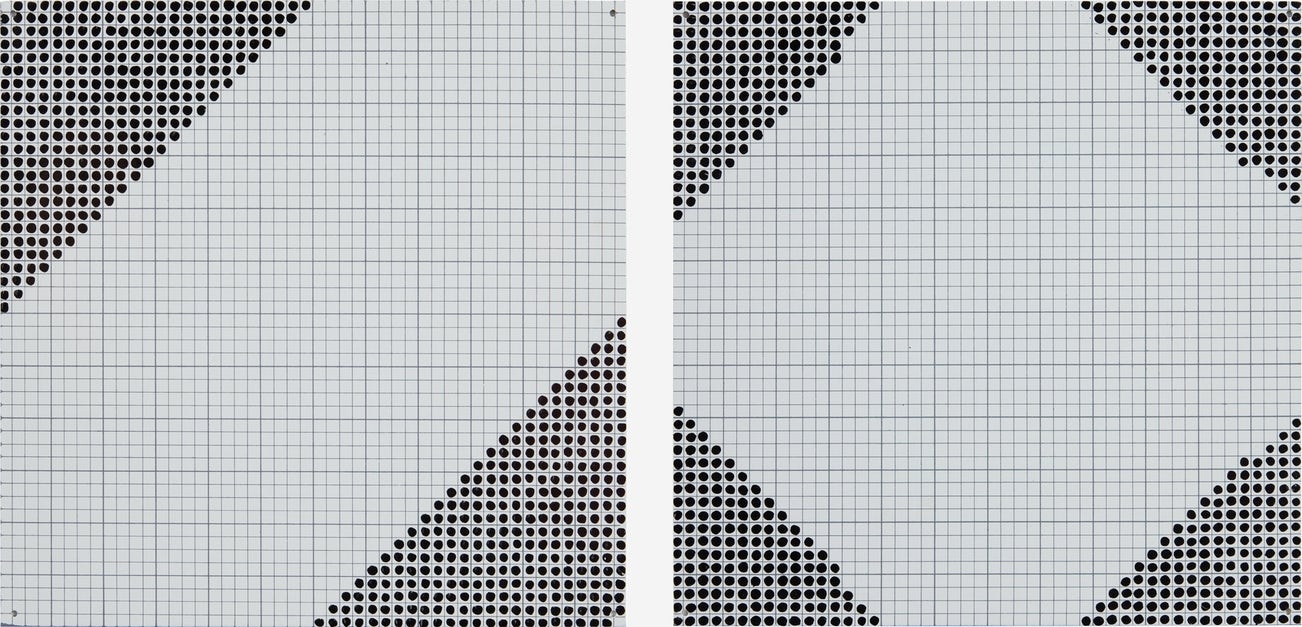 <p><strong>JENNIFER BARTLETT</strong>&nbsp;<em>BLACK 6" SQUARES SERIES #6,&nbsp;</em>1972</p>
