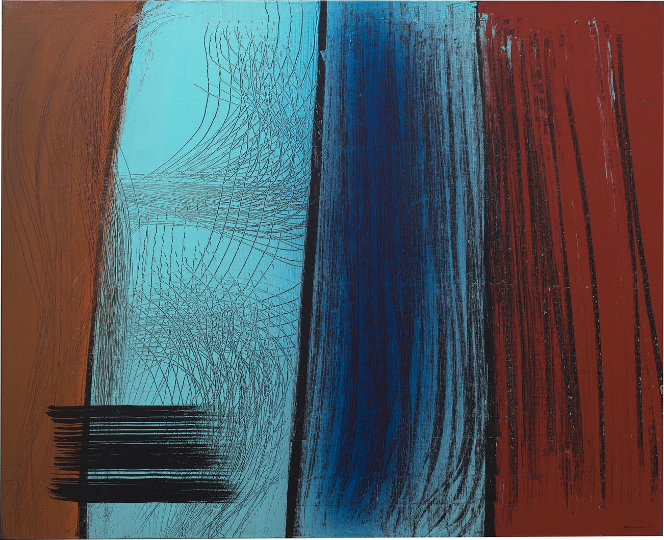 <p><strong>HANS HARTUNG</strong>&nbsp;<em>T1971-H50,</em> 1971</p>
