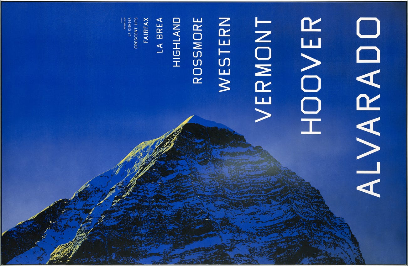 <p><strong>ED RUSCHA</strong> <em>Alvarado to Doheny,</em> 1998</p>