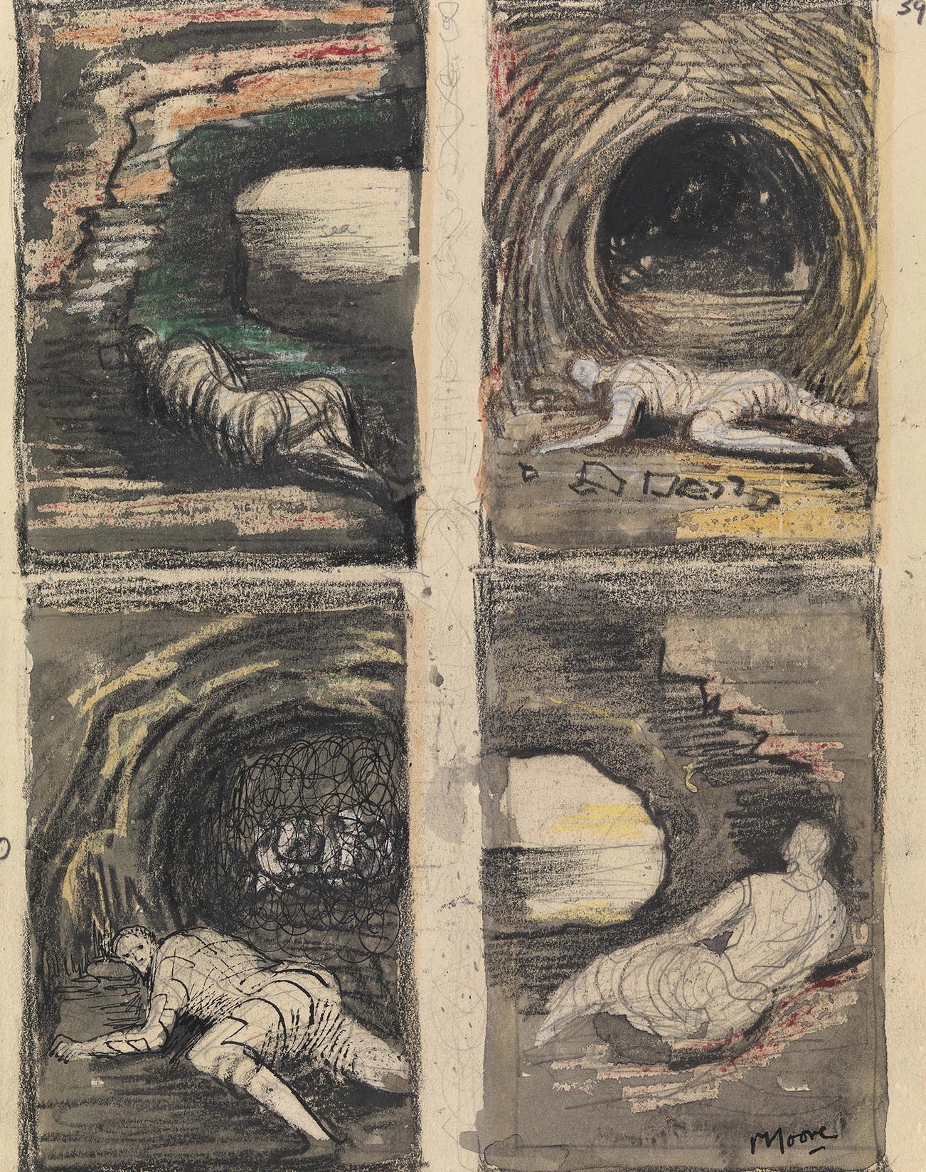 <p><strong>HENRY MOORE</strong> <em>Odysseus in the Naiads' Cave,</em> 1944</p>
