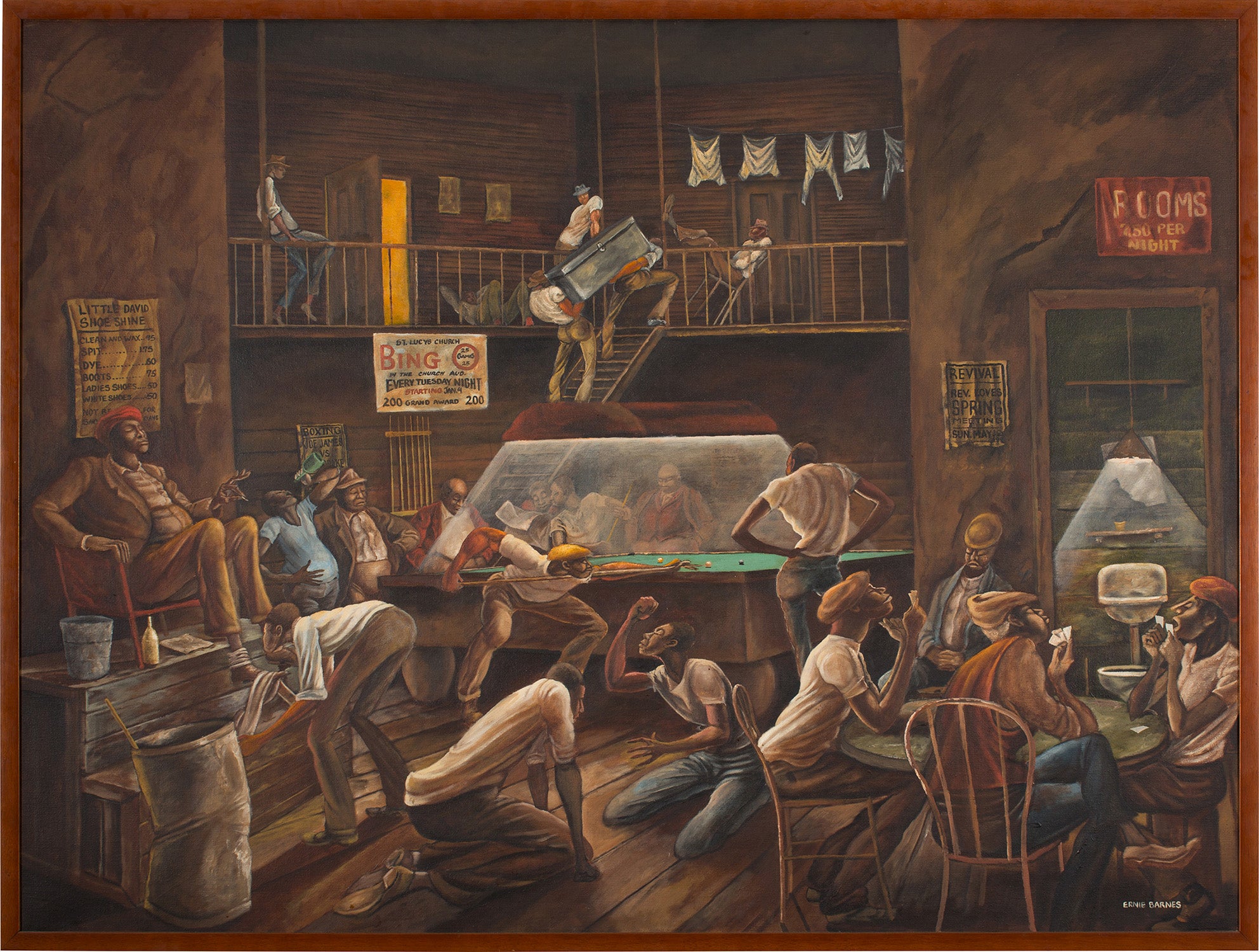 アーニーバーンズ　アップタウンダウンタウン Ernie Barnes 20th Century & Contemporary Art Evening Sale
