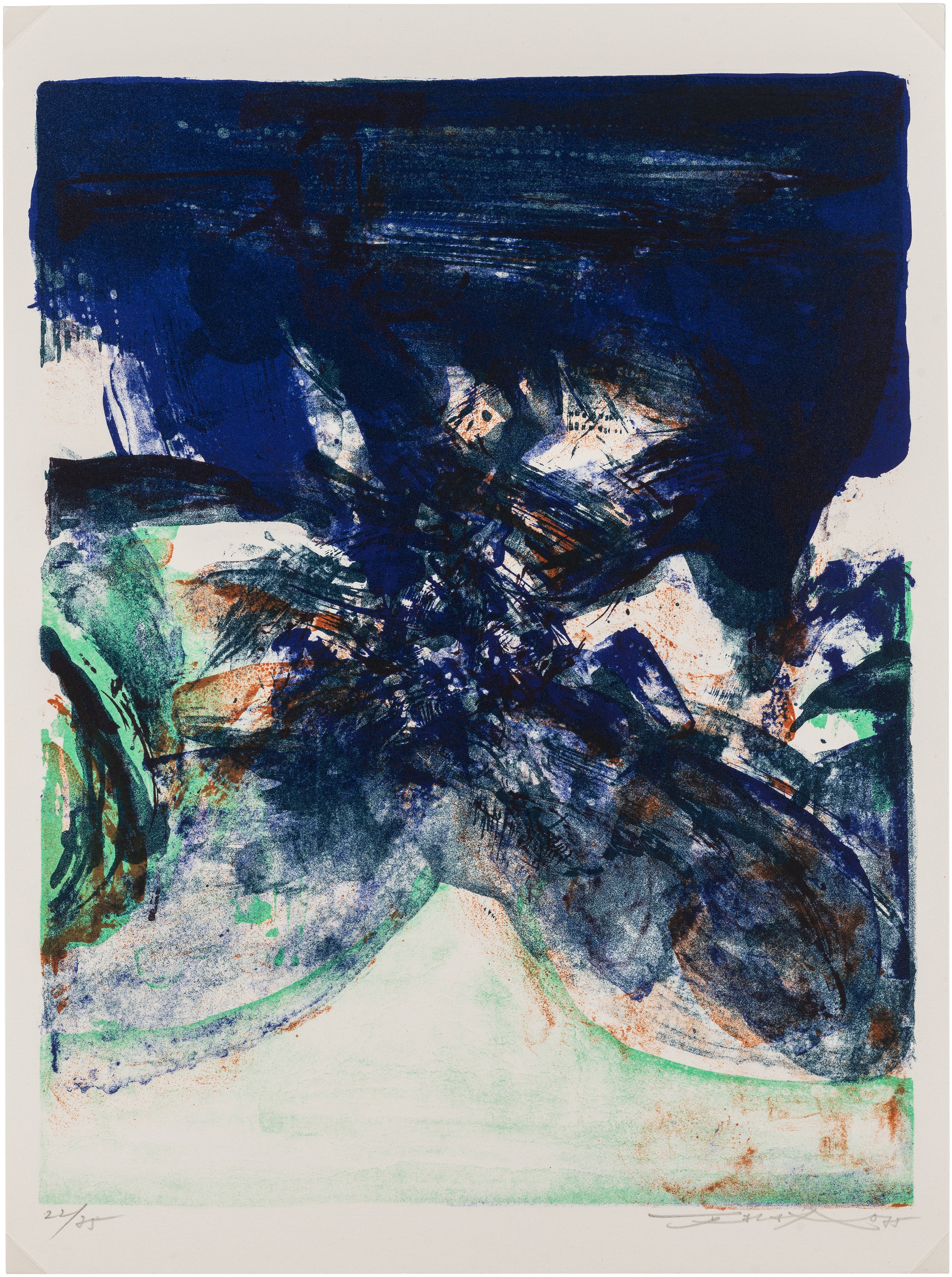 趙無極 Zao Wou-Ki リトグラフ 直筆サイン 75部限定 石版画 趙無極Modern & Contemporary Art: Online Auction, Hong Kong