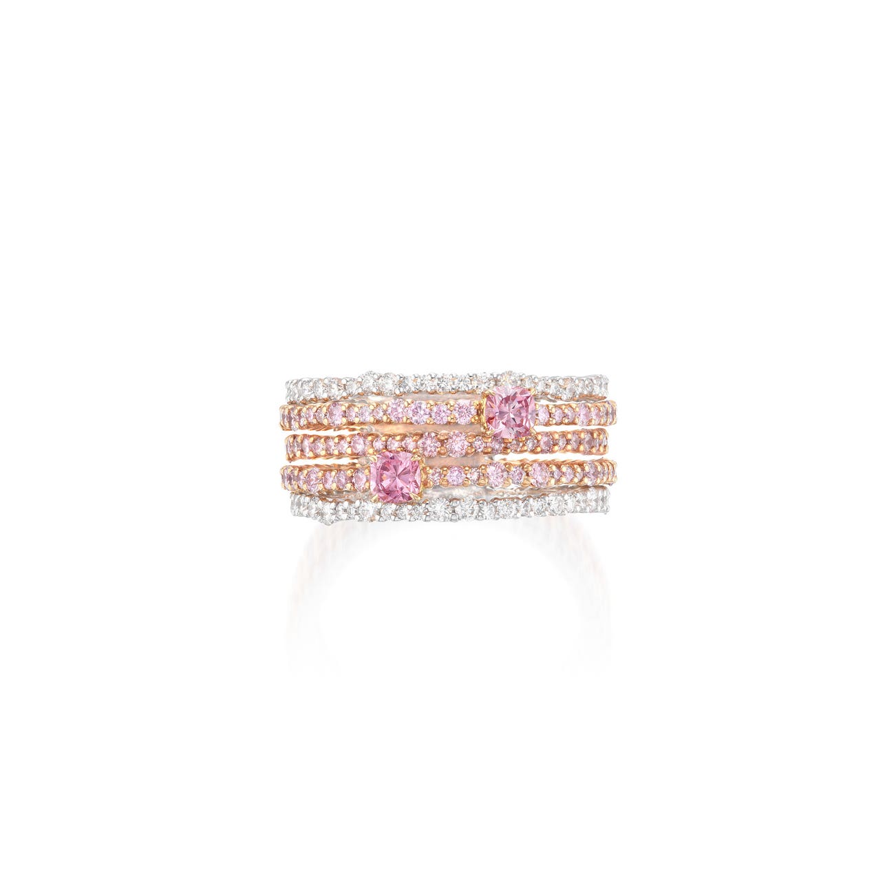 <p><strong>ETCETERA</strong> <em>Fancy Intense Purplish Pink diamond and diamond ring</em>, HK$90,000 – 300,000</p>