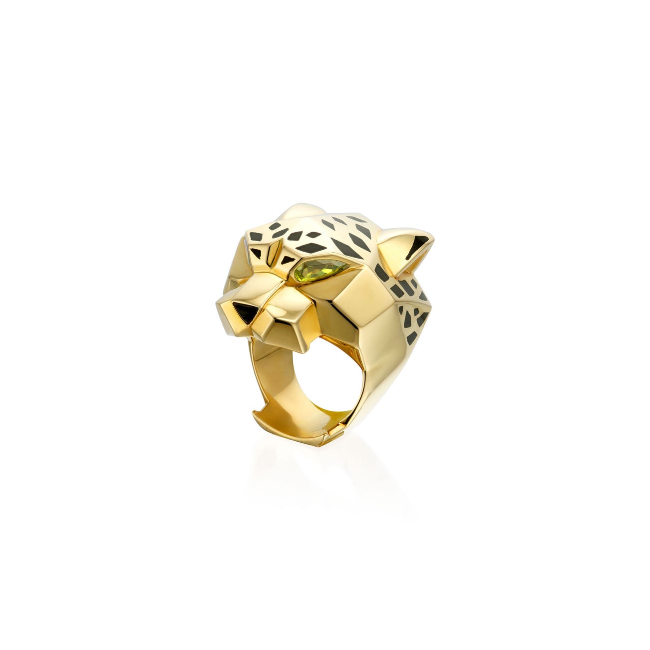 <p><strong>CARTIER</strong> <em>Gold, lacquer, peridot and onyx ring, 'Panth&egrave;re de Cartier'</em>, HK$40,000 &ndash; 80,000</p>
