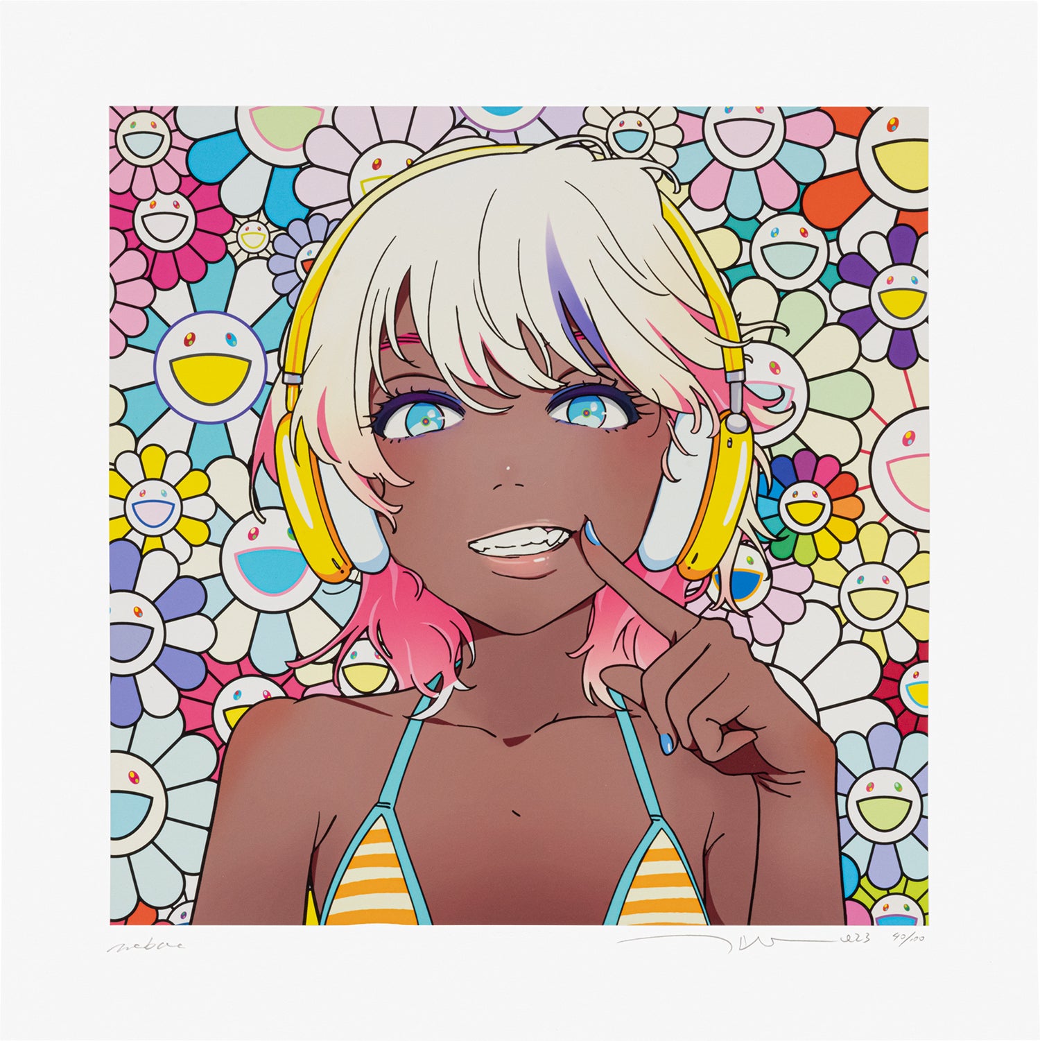 村上隆 × mebae コラボ版画　smile_02 村上隆 × mebae コラボ版画 smile_02