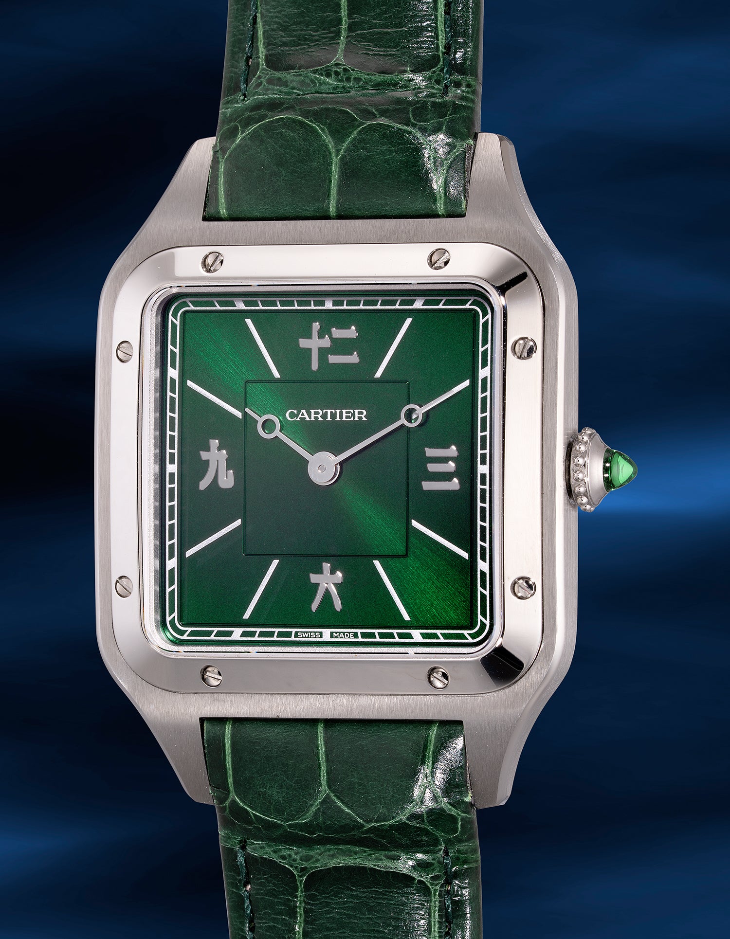【美品】Cartier スカーフ 時計モチーフ ミントグリーン Cartier Phillips Watches Online Auction: The Hong Kong Sessions