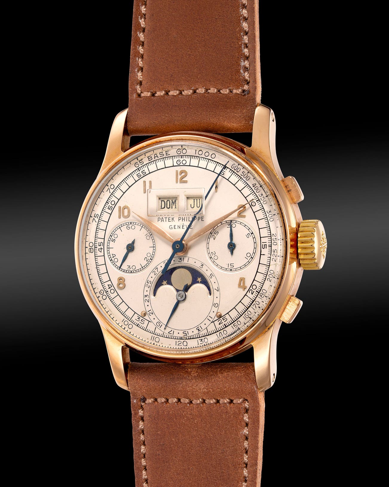 <p><strong>PATEK PHILIPPE</strong> <em>Ref. 1518 in pink gold</em>, HK$8,000,000 – 16,000,000</p>