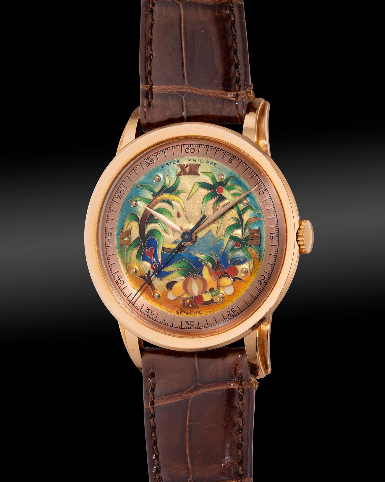 <p><strong>PATEK PHILIPPE</strong> <em>Ref. 2481 “Tropics” in pink gold</em>, HK$5,000,000 – 10,000,000</p>
