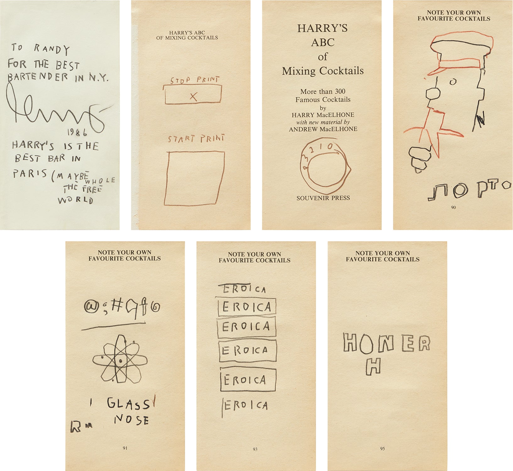 Eight works: (i–vii) from; (viii)