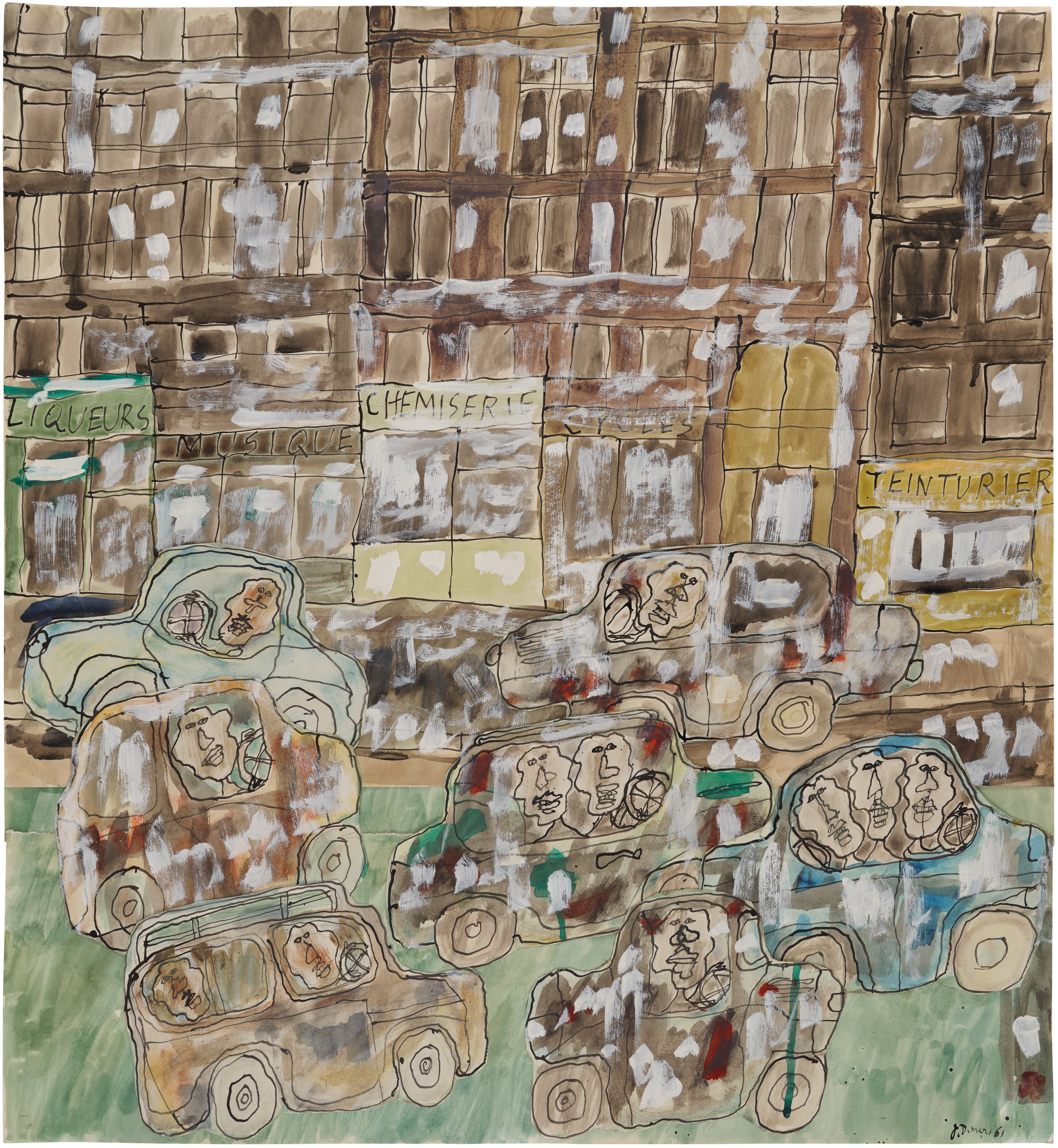 Jean Dubuffet、LE SOUPER RICHE、画集画、新品額装付 Jean Dubuffet Modern & Contemporary Art Evening Sale