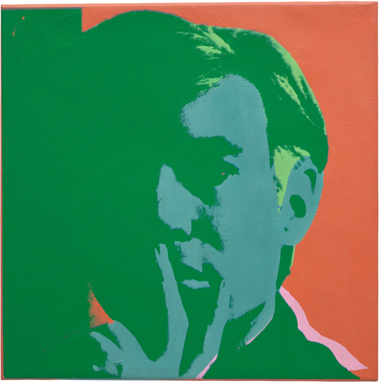 <p><strong>ANDY WARHOL</strong> <em>Self-Portrait,</em> $3,000,000&ndash;5,000,000</p>
