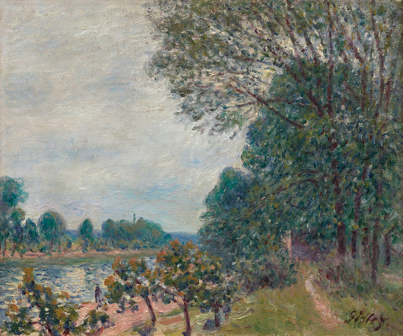 <p><strong>ALFRED SISLEY</strong><em> Les Bords du Canal à Moret, Bords du canal a Moret-sur-Loing,</em> $300,000–500,000</p>