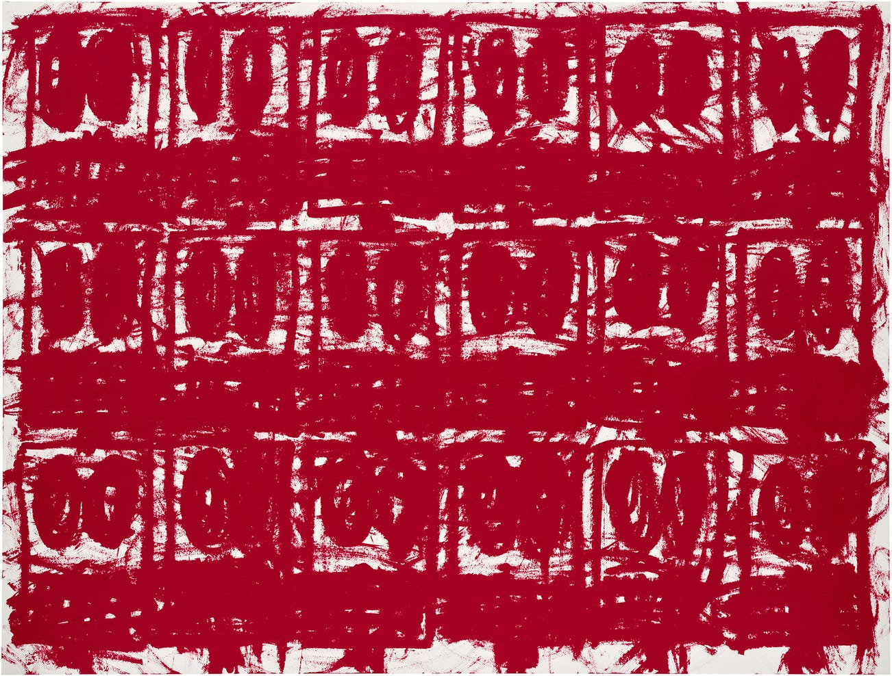 <p><strong>RASHID JOHNSON</strong> <em>Untitled Anxious Red Drawing</em>, $250,000 - 350,000</p>
