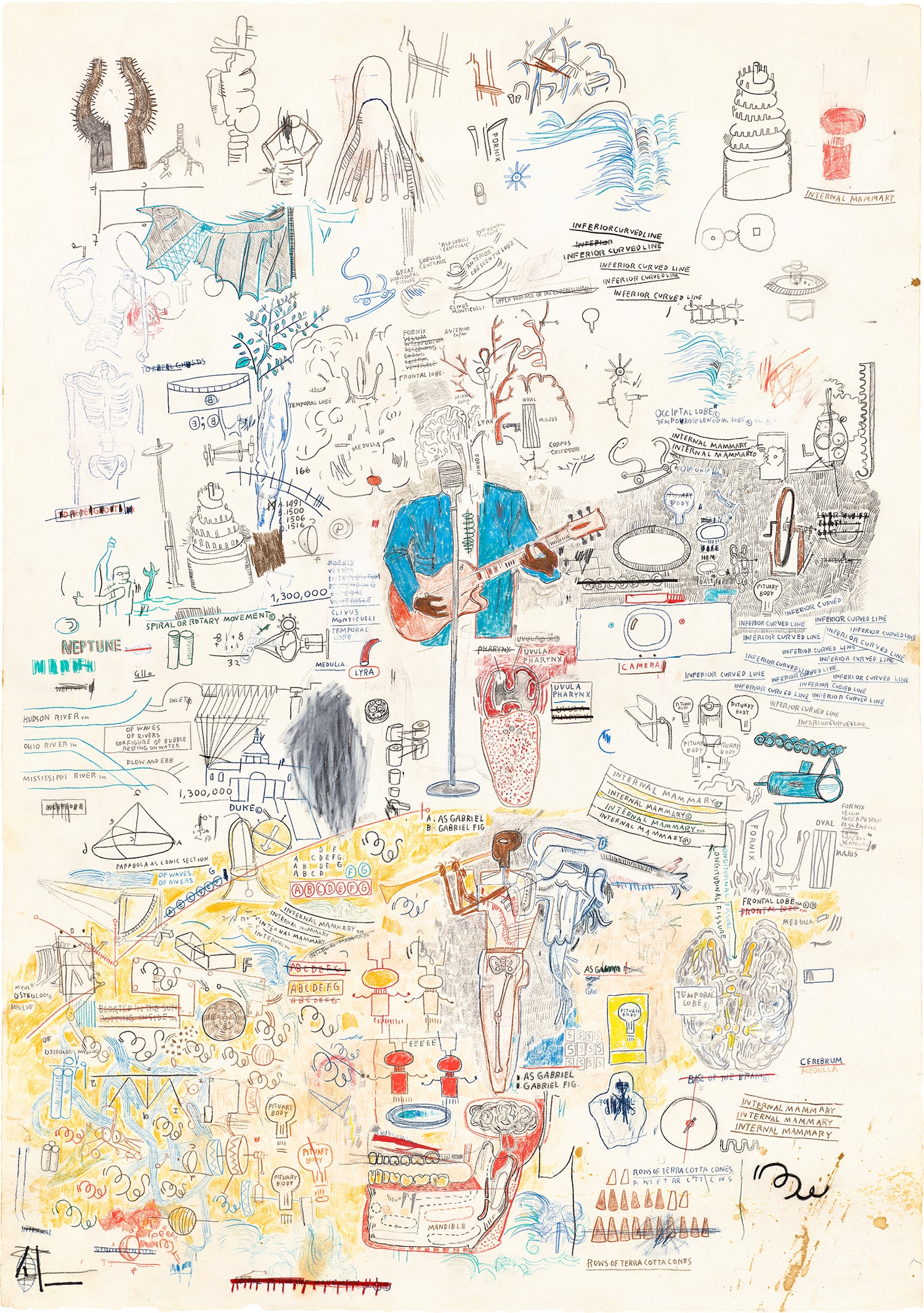 The Jean-Michel Basquiat Show 2006年 The Offs First Record Album Art by Jean-Michel Basquiat Silkscreen