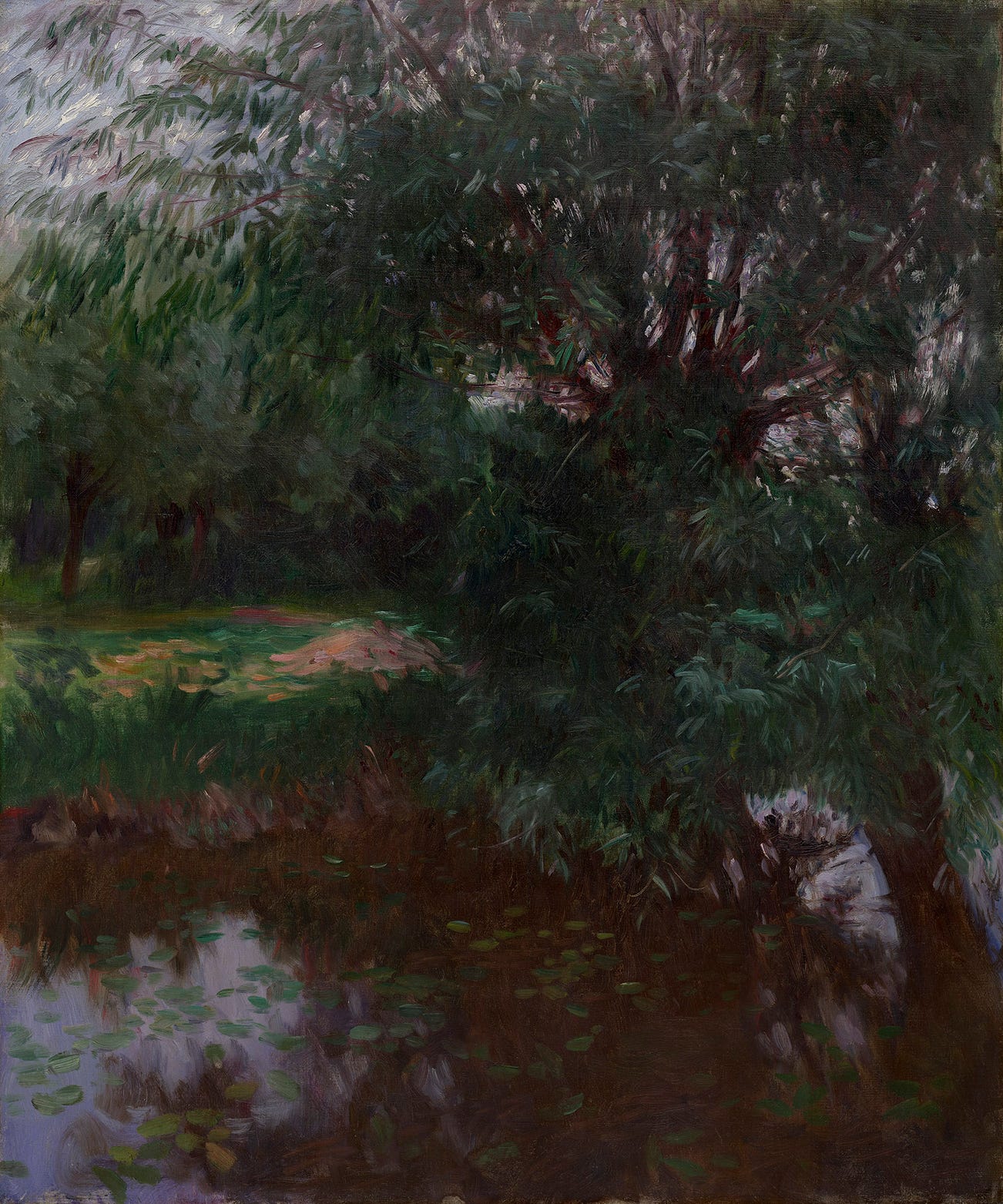 <p><strong>JOHN SINGER SARGENT</strong> <em>A Backwater at Wargrave, </em>1887</p>
