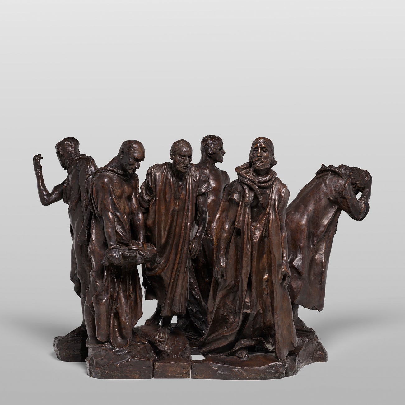 <p><strong>AUGUSTE RODIN</strong> <em>Les bourgeois de Calais, deuxieme maquette,</em> Conceived in 1885 and cast in April 1975</p>