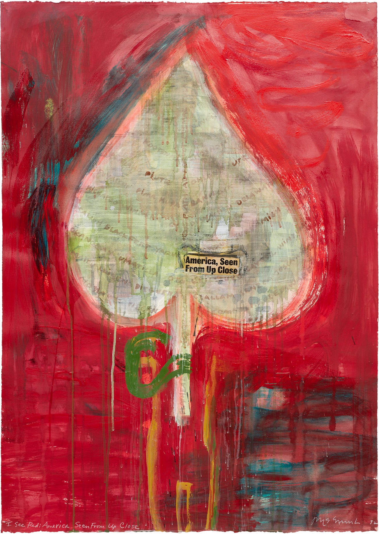 <p><strong>JAUNE QUICK-TO-SEE</strong> <em>I See Red: America Seen from Up Close, 1992,</em> $25,000-35,000</p>