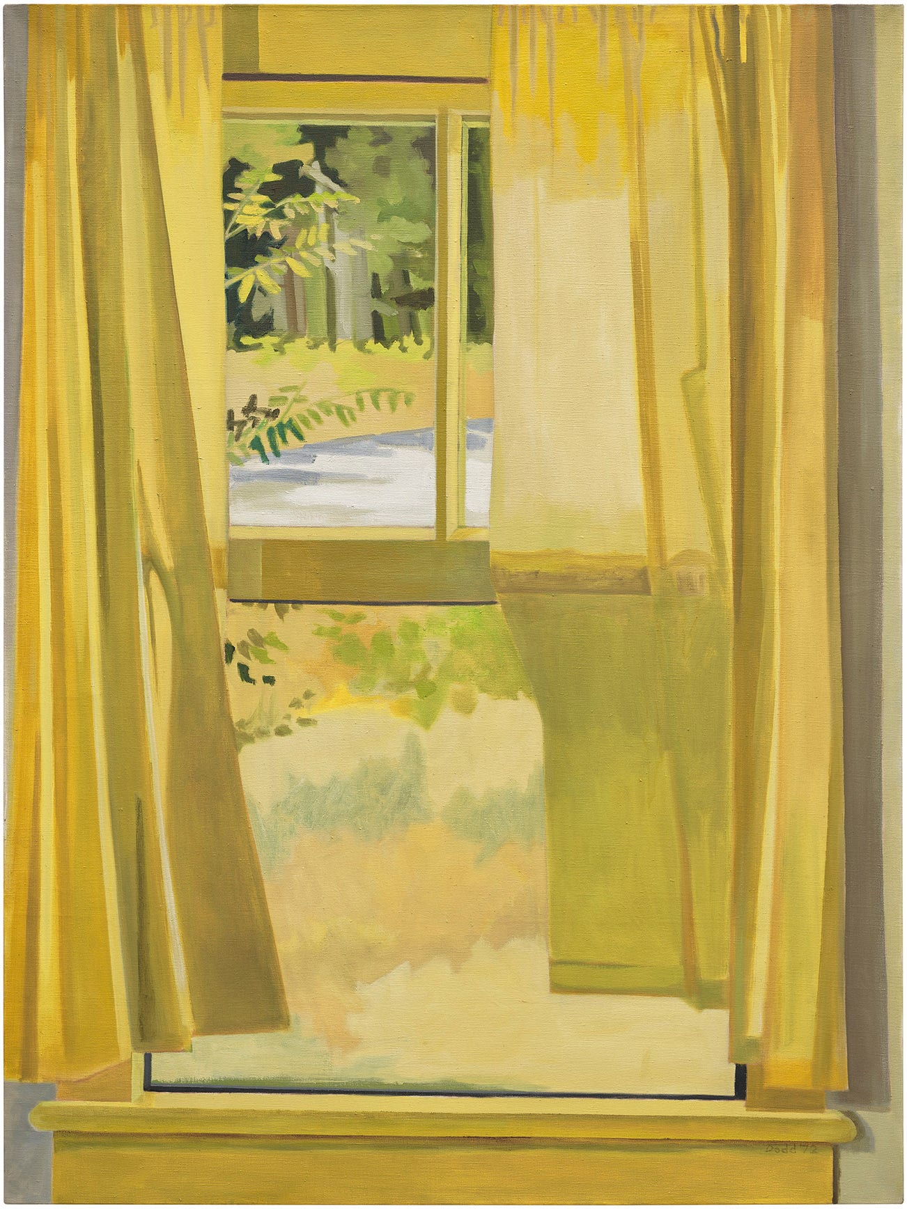 <p><strong>LOIS DODD</strong> <em>Window Yellow Curtain,</em> $100,000 – 150,000</p>
