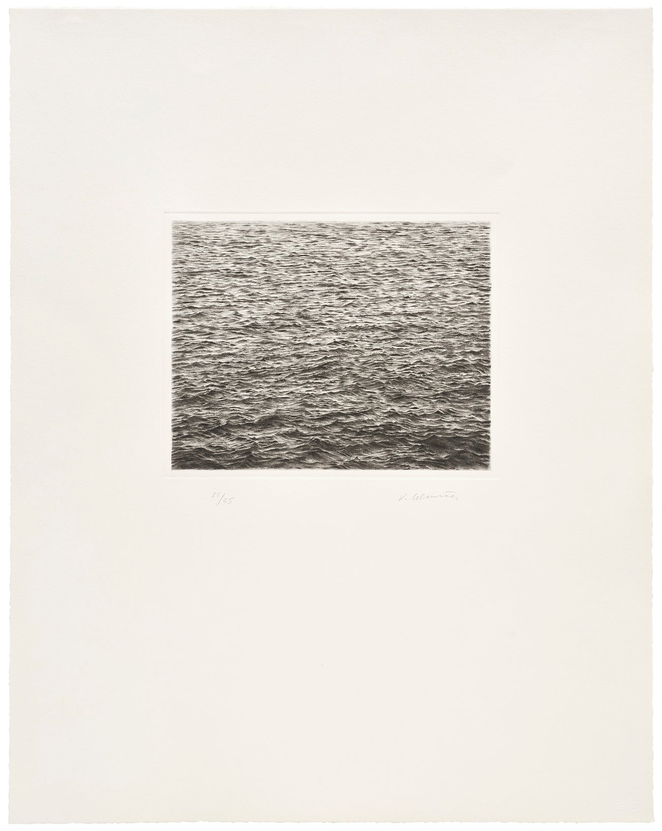 <p><strong>VIJA CELMINS</strong> <em>Drypoint - Ocean Surface (Second State) (G. 1225, R. p. 51),</em> 1985</p>

