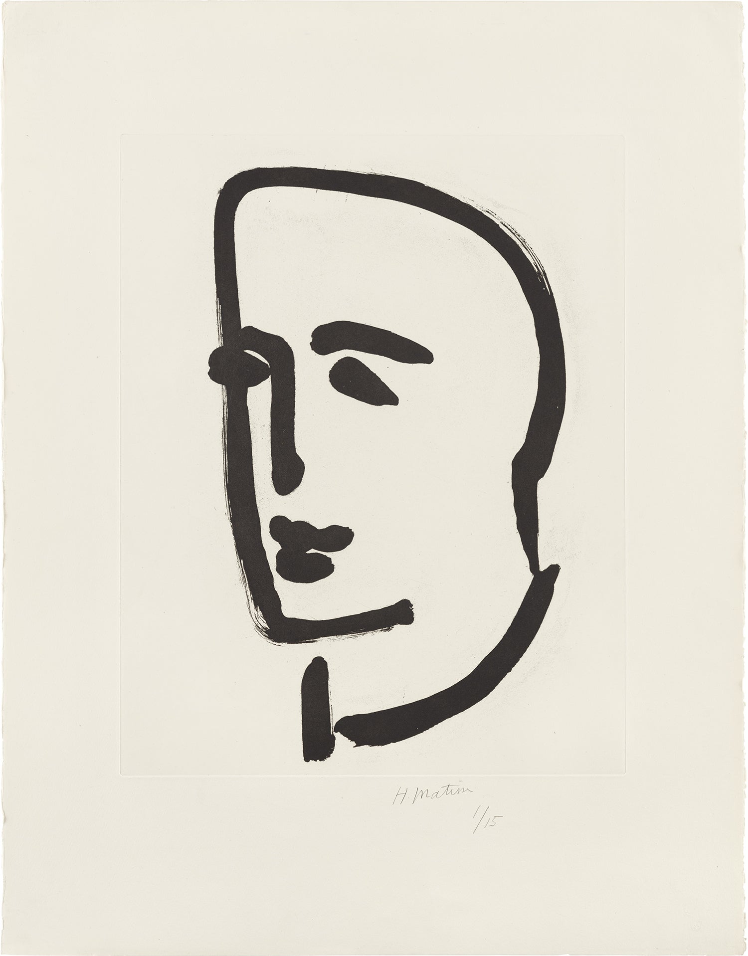 Jeune étudiant de profil (Young Student in Profile) (D. 823)