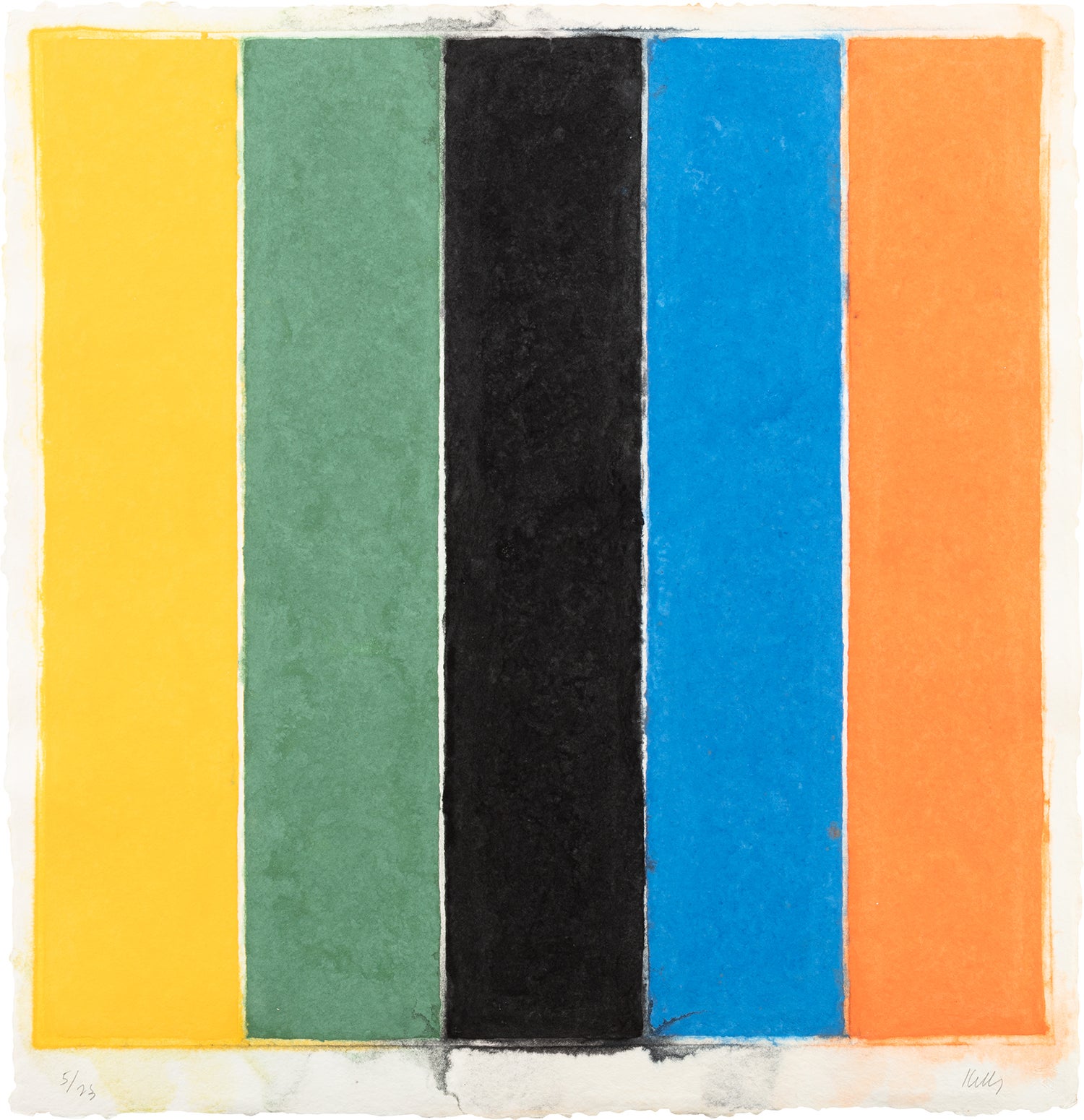 Colored Paper Image XIII (Yellow Green Black Blue Orange), from Colored Paper Images (T. 309, A. 153)