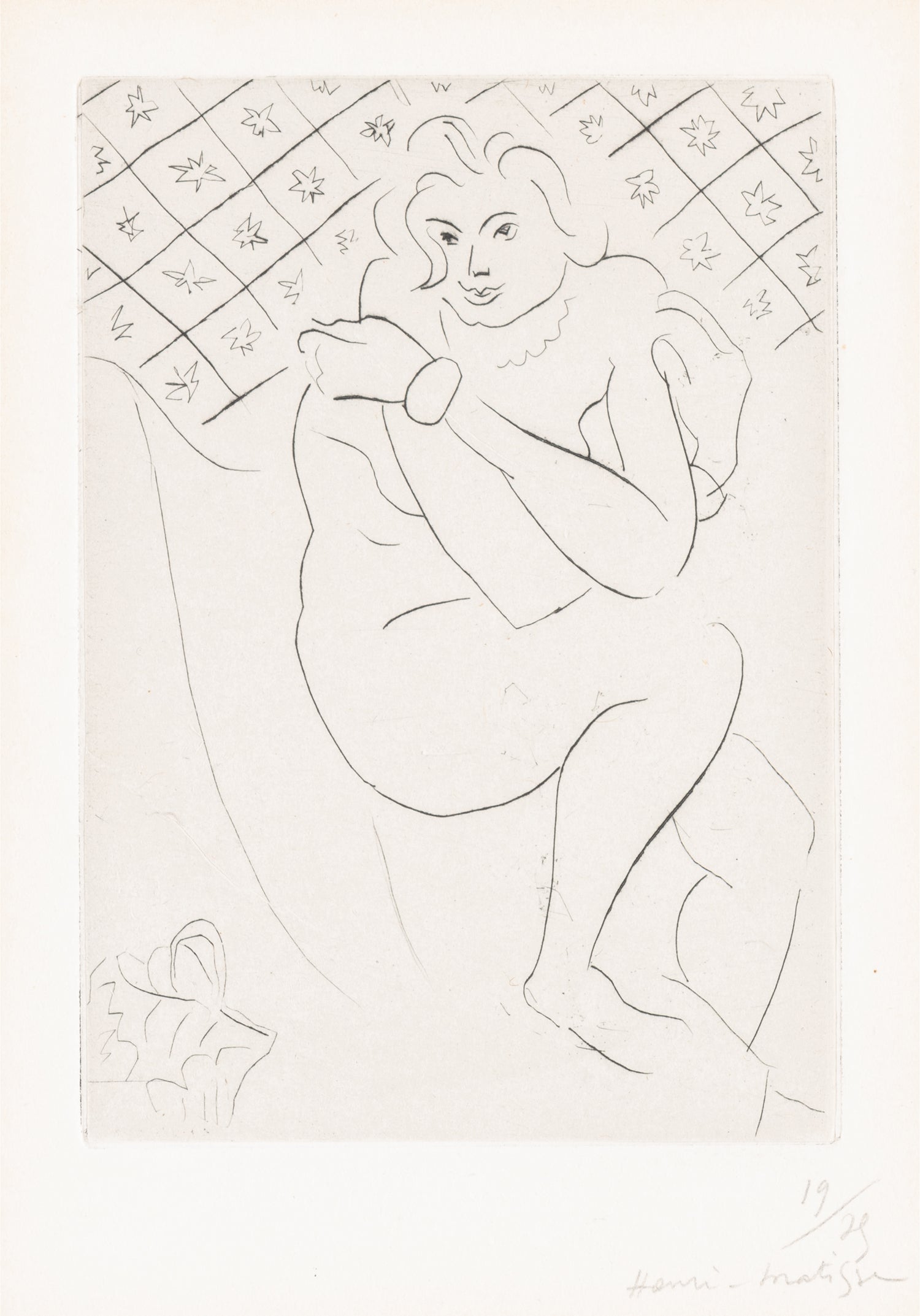 Nu assis, bras croisés sur la poitrine (Seated Nude, Arms Crossed on Chest) (D. 157)
