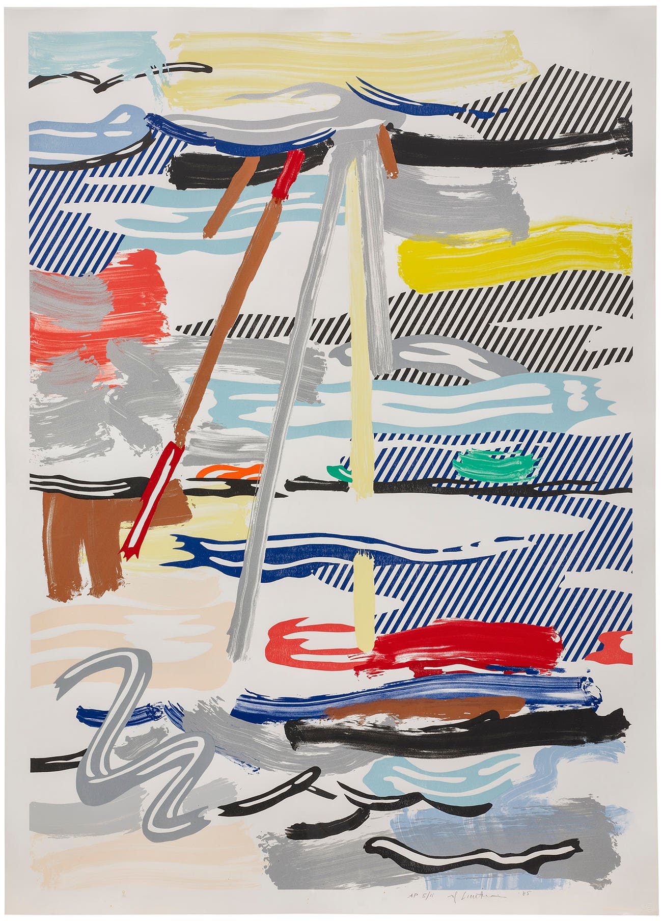 <p><strong>ROY LICHTENSTEIN</strong> <em>Sunshine Through the Clouds, from Landscape Series, </em>$60,000–80,000</p>