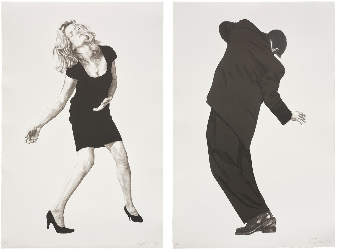 <p><strong>ROBERT LONGO</strong> <em>Barbara & Raphael, from Men in the Cities,</em> $40,000–60,000</p>