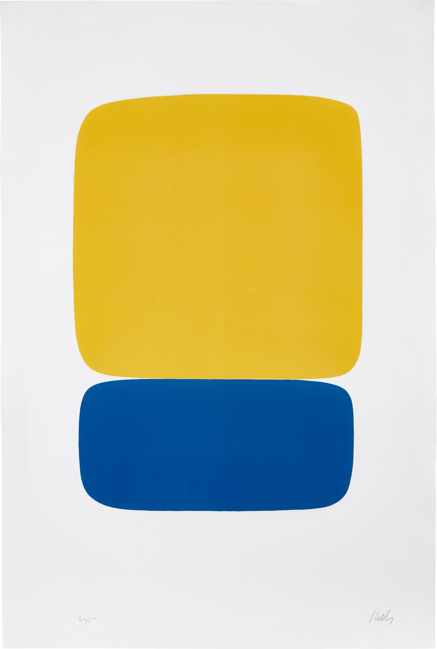 Yellow Over Dark Blue (Jaune sur Bleu Foncé), from Suite of Twenty-Seven Color Lithographs (A. 22)