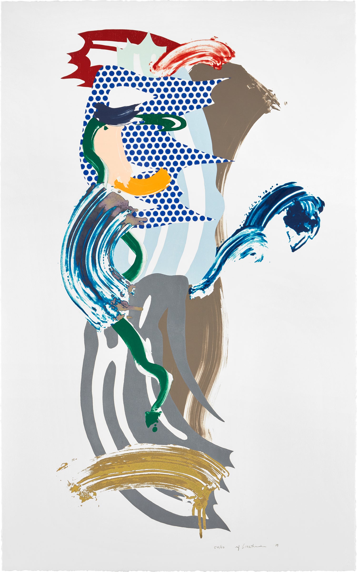 Blue Face, from Brushstroke Figures Series (C. 226)