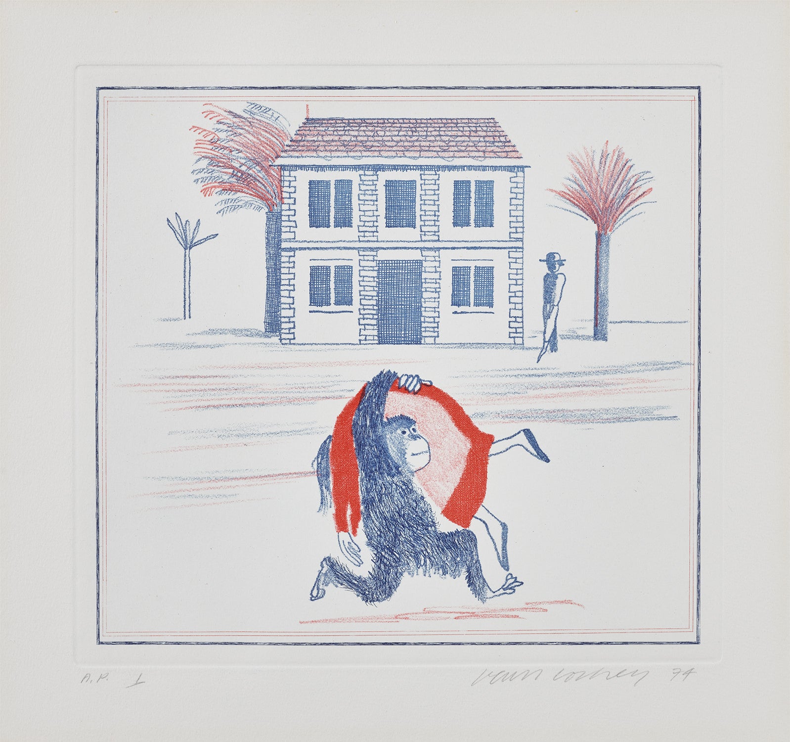 Geography Book (Félicité's Only View From Abroad): Illustration for A Simple Heart of Gustave Flaubert (S.A.C. 164, M.C.A.T. 151)