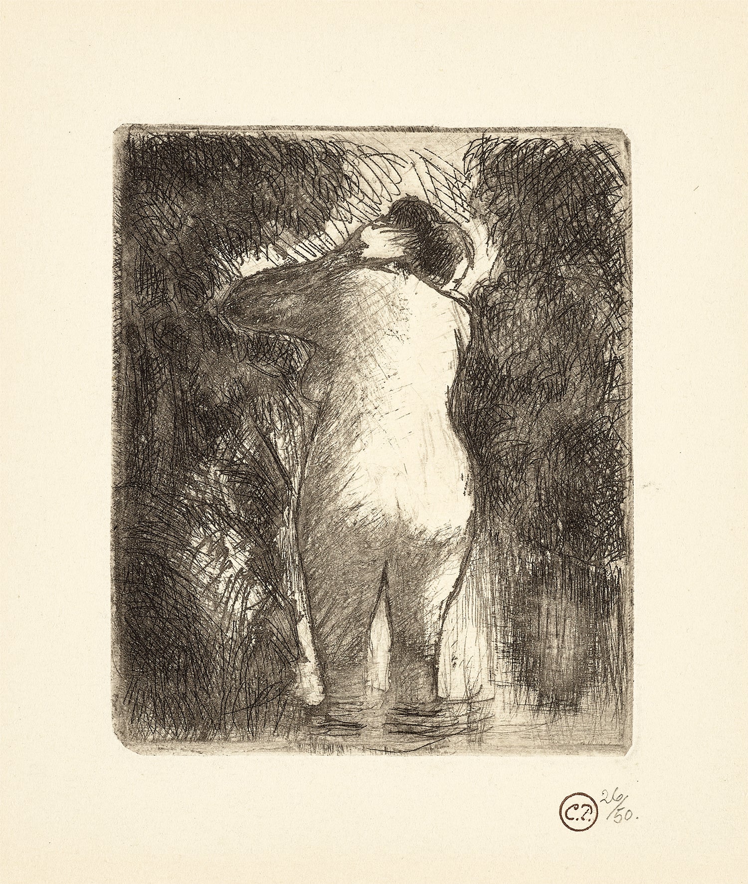 Baigneuse vue de dos (Bather Seen from Behind) (D. 114)