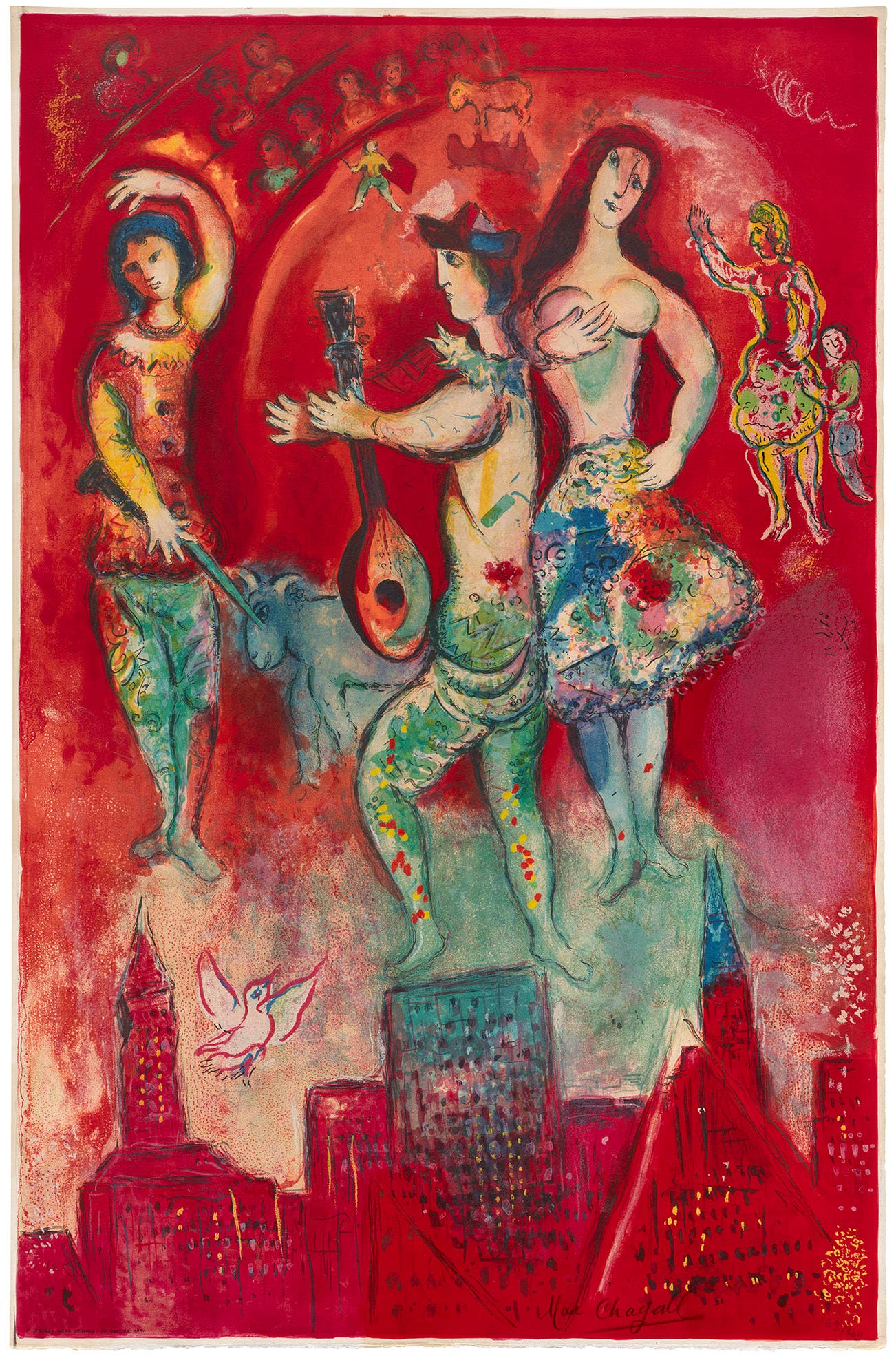 <p><strong>AFTER MARC CHAGALL</strong> <em>Carmen, by Charles Sorlier, </em>$40,000–60,000</p>