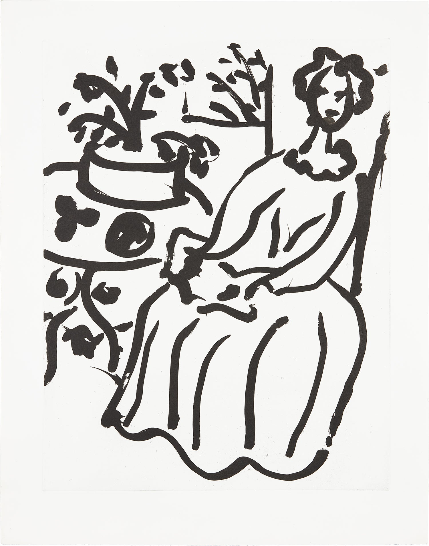 Marie-José en robe jaune (Marie-José in a Yellow Dress)