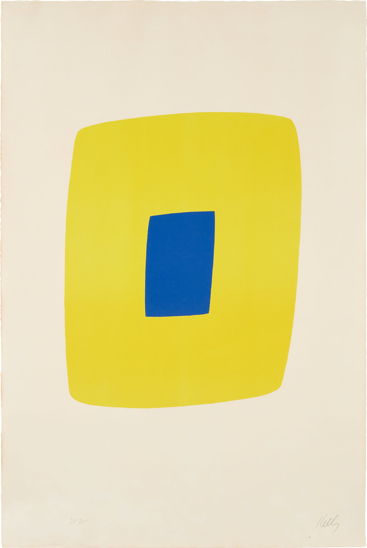 Yellow with Dark Blue, from Suite of Twenty-Seven Color Lithographs (A. 15)