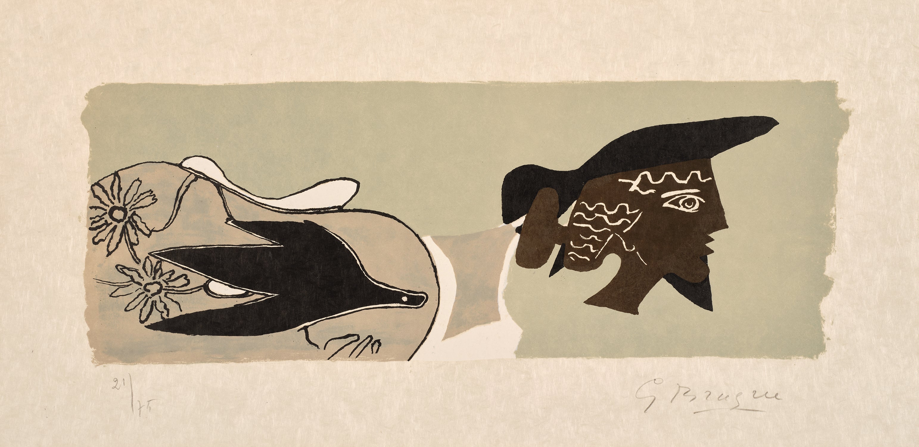 Le poète, from Cinq poésies en hommage à Georges Braque (The Poet, from Five Poems in Homage to Georges Braque)