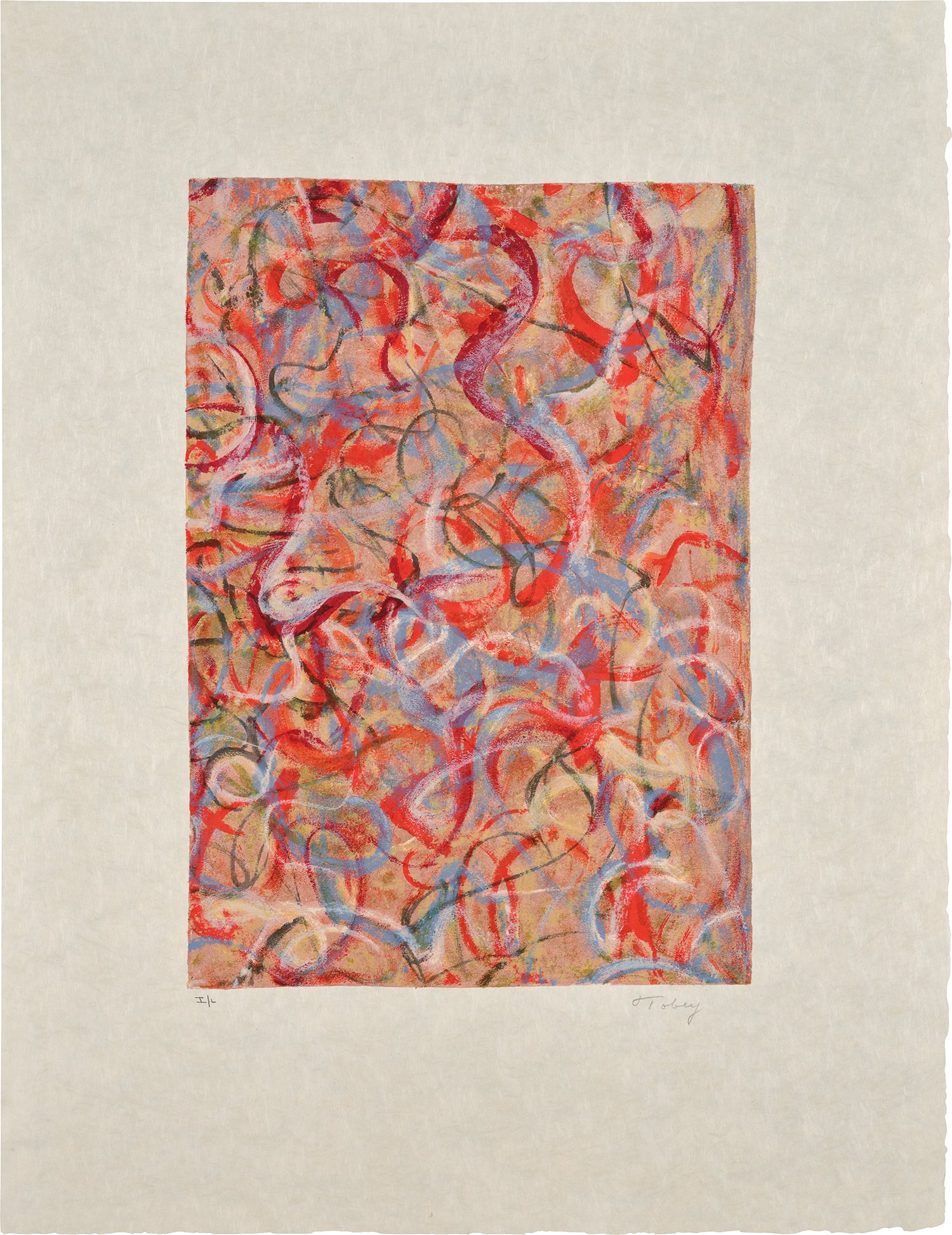 Mark Tobey、Special Writing、希少画集画、新品額装付 Mark Tobey Editions & Works on Paper